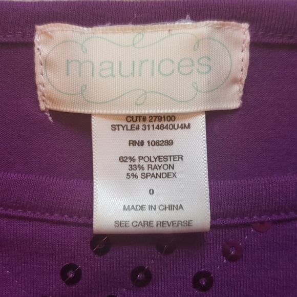 Purple Sequin Top - Picture 4 of 6